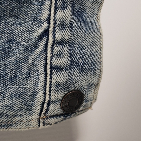 GAP Denim Jacket Contrasting Sherpa Spread Collar - Picture 9 of 14